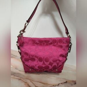 Vintage Y2K Coach F44143 Carly Pink Small Shoulder Bag